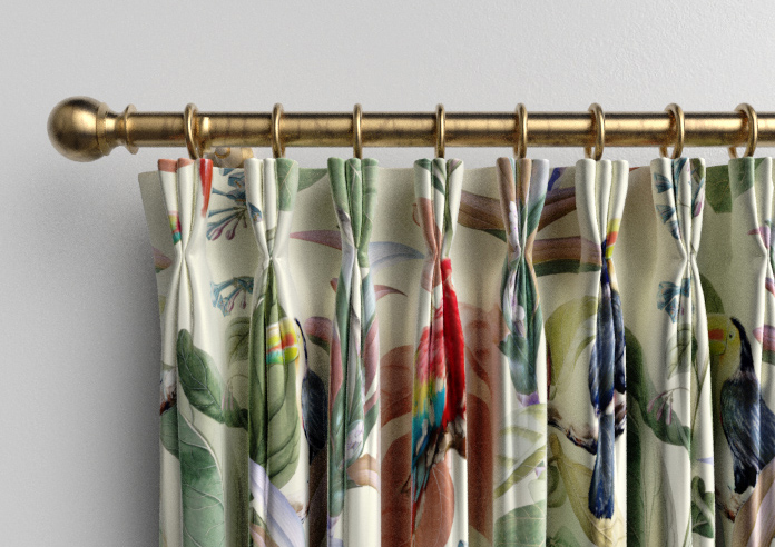 Parakeet Faux Silk, Pink Lotus - Made to Measure Curtain - Image 11